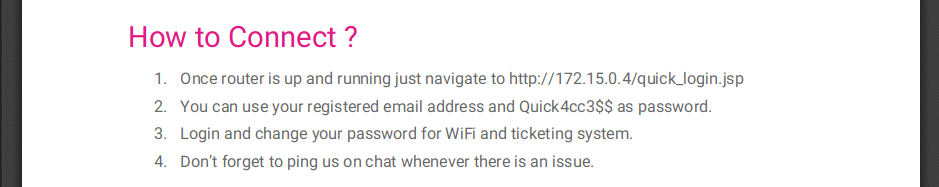 Default password