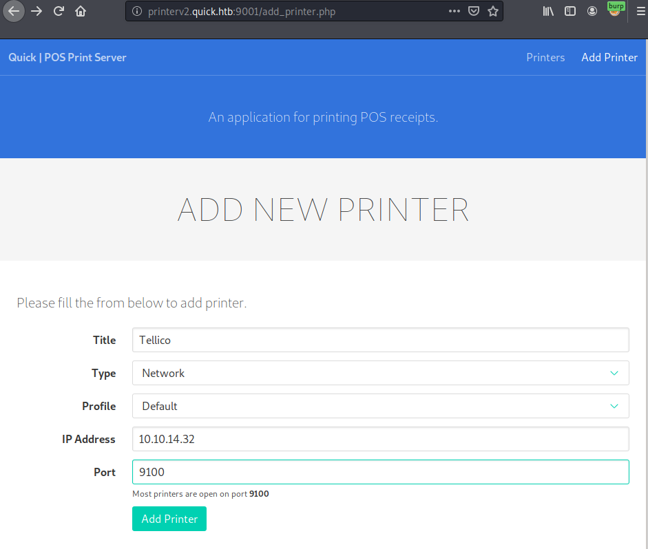 Creating printer