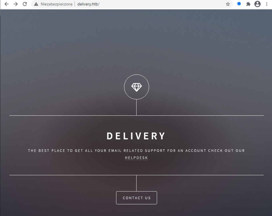 Delivery landing page