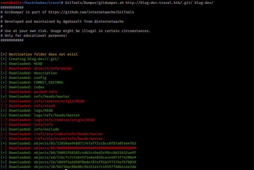 Dumping \.git repo
