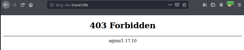 Blog\-dev subdomain