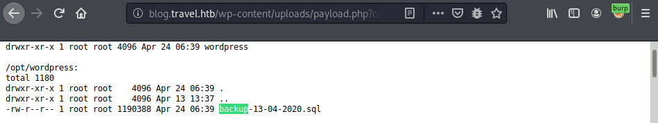 Wordpress backup