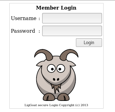 Ligoat login page